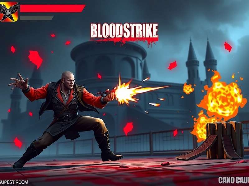 Blood Strike Online gameplay screenshot showing intense combat