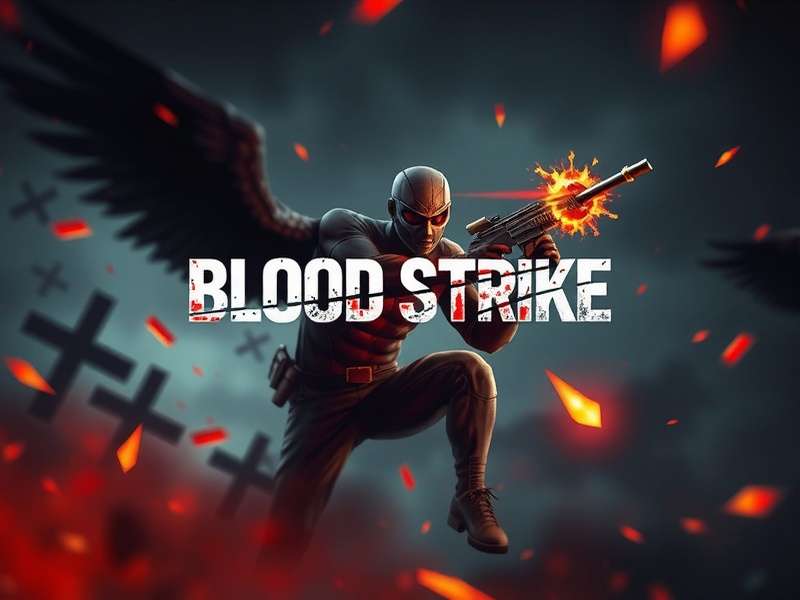 Blood Strike Game Launcher interface showing settings and play button