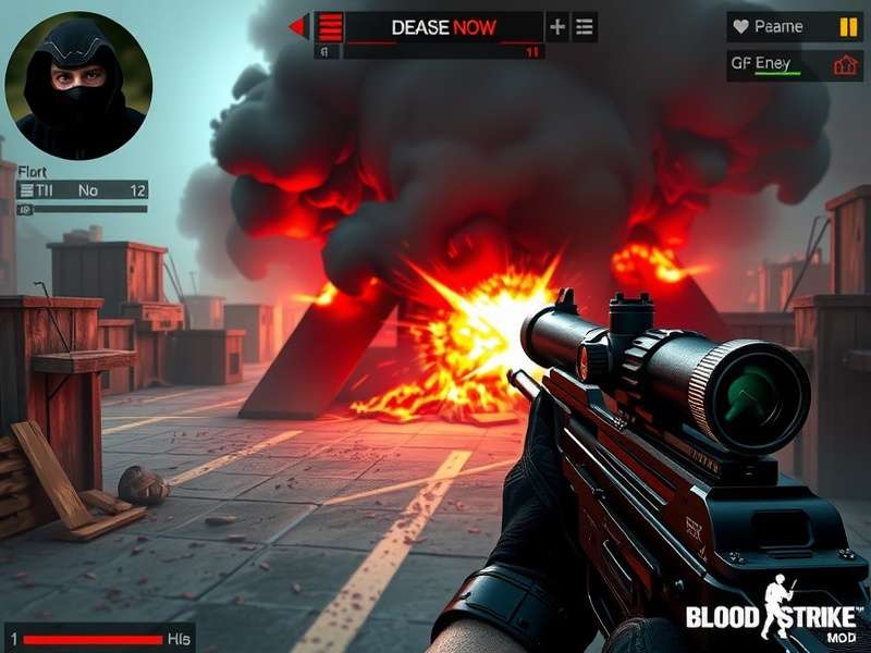 Blood Strike Mod Menu interface showing features like God Mode and Aimbot
