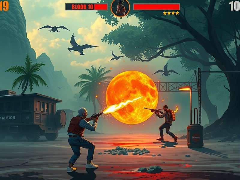 Blood Strike Player executing perfect gameloop strategy on Desert Fury map