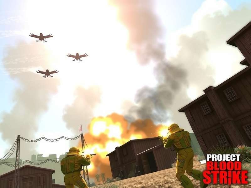 Blood Strike Steam gameplay screenshot showing intense combat
