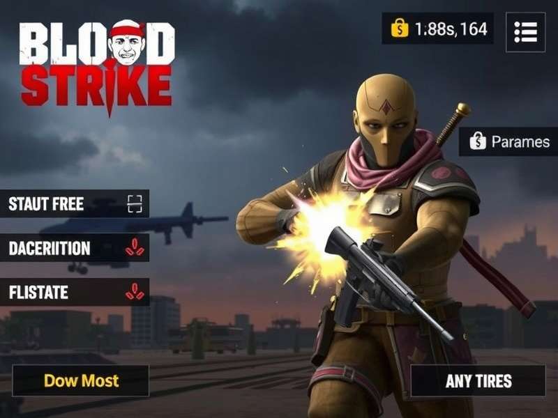 Blood Strike Mod APK 2025 gameplay screenshot showing unlimited money
