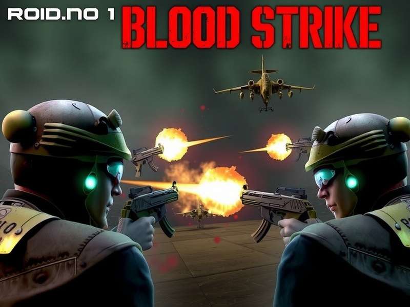 Blood Strike intense gameplay on Windows 10 PC showing character holding a rifle in urban environment