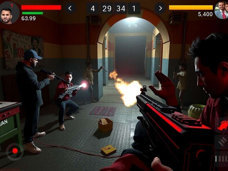 Blood Strike Steam gameplay screenshot showing intense close-quarters combat