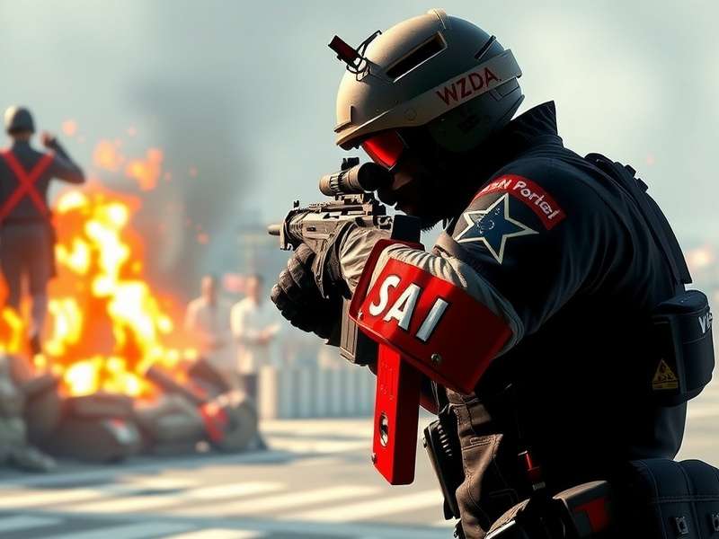 Blood Strike Sniper Gameplay: Player aiming with high-precision sniper rifle