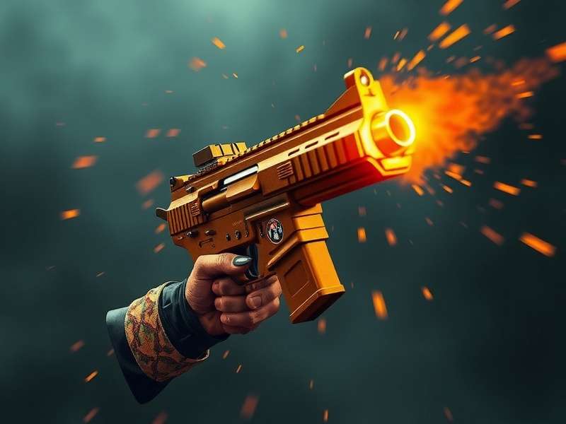 Blood Strike Gold Gun Rendered Image