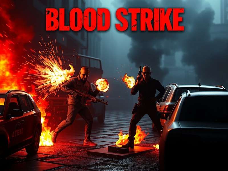 Blood Strike gameplay screenshot on Steam showing intense team combat