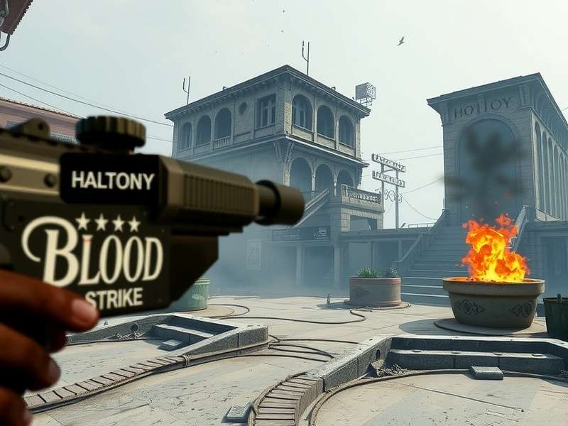 Blood Strike gameplay screenshot showing tactical map positioning