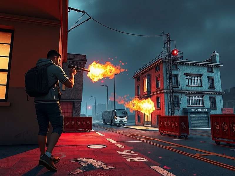 Blood Strike gameplay on Facebook showing intense multiplayer action