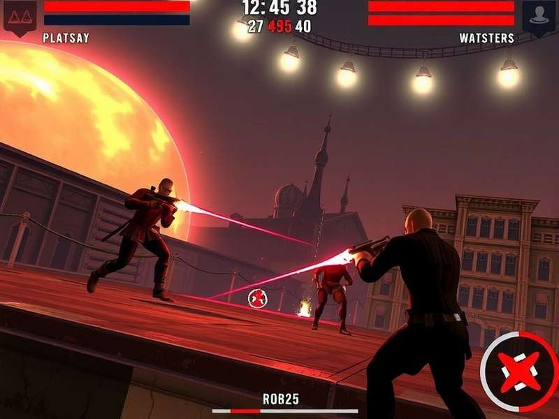 Blood Strike gameplay screenshot showing a tactical squad in an urban environment