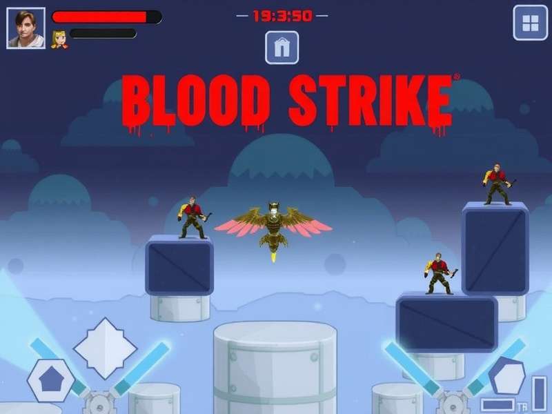 Blood Strike squad executing a coordinated attack on Dust Town map