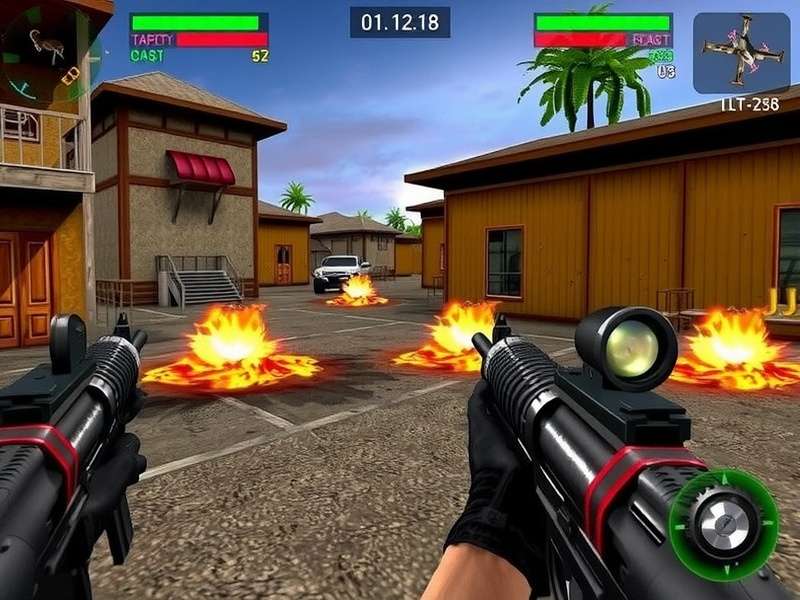 Blood Strike PC gameplay screenshot showing advanced combat