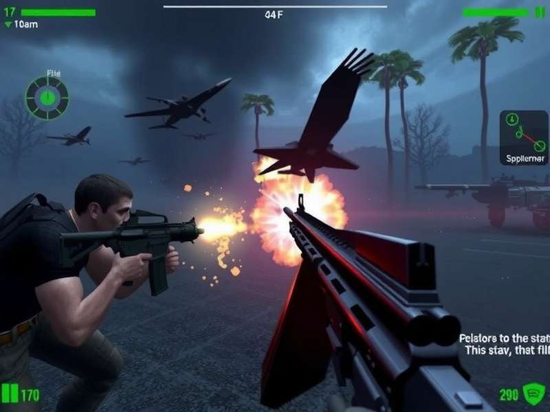 Blood Strike gameplay action scene showing combat