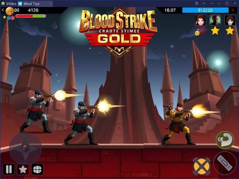 Blood Strike gameplay showing gold and currency interface