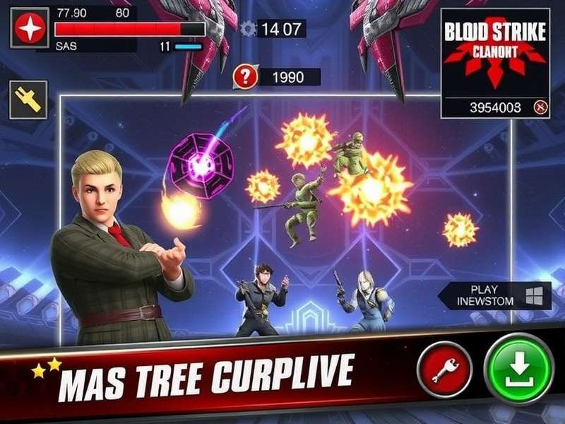 Blood Strike Mod Apk Unlimited Gold in-action gameplay screenshot showing enhanced UI and resources