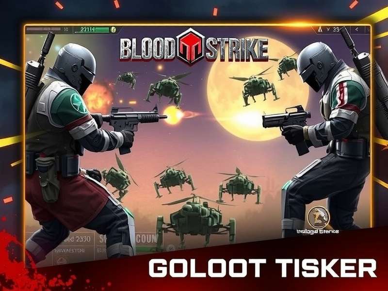 Blood Strike gameplay on a high-performance PC setup with dual monitors