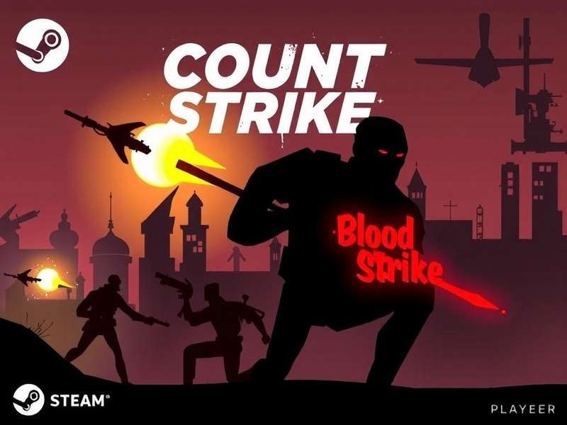 Blood Strike Steam player count live dashboard showing real-time statistics and peak hour trends