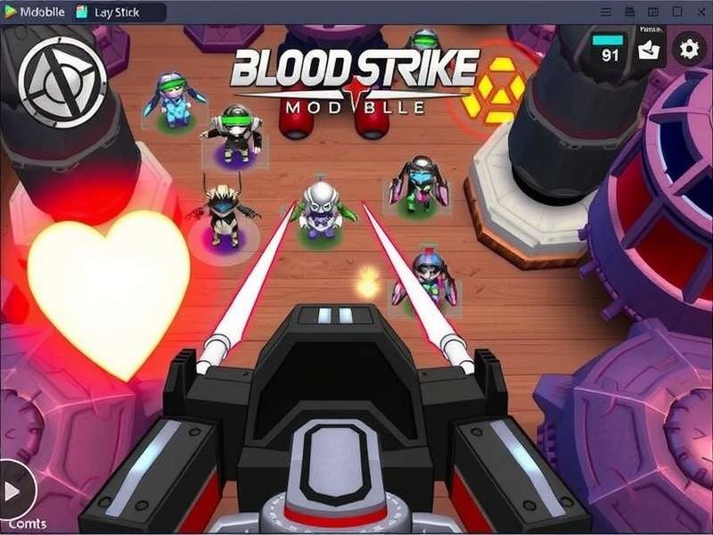 Blood Strike Mobile gameplay action shot showing a squad fight on the remastered NUKETOWN map with Indian players