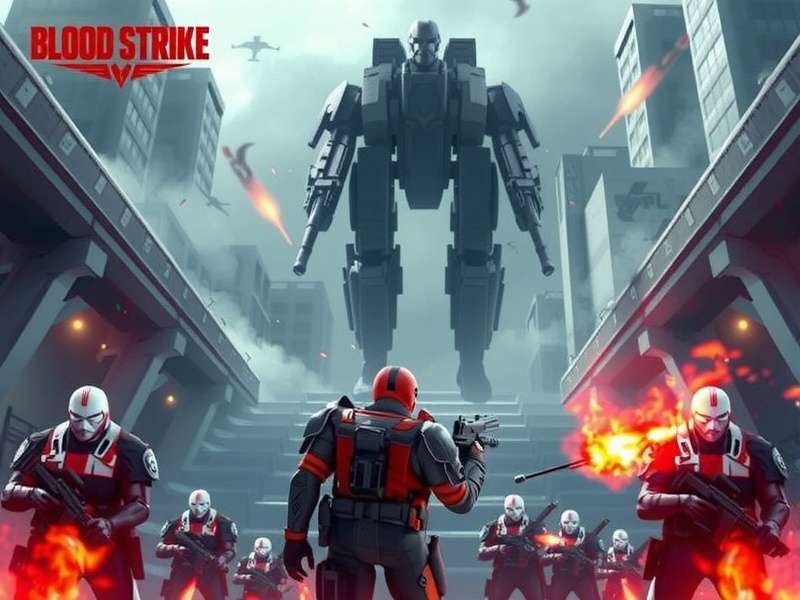 Blood Strike Game Launcher interface showing战斗场景 and Indian players in action