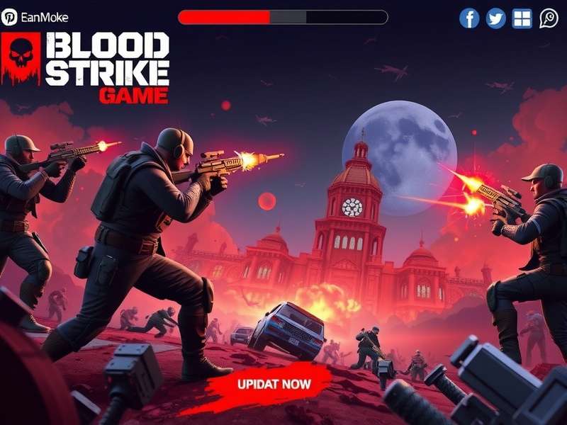Blood Strike Game Facebook community growth chart showing member increase from 2023 to 2025