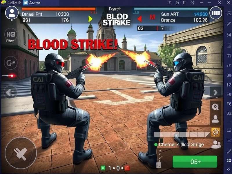 Blood Strike game action on PC with intense firefight and tactical gameplay