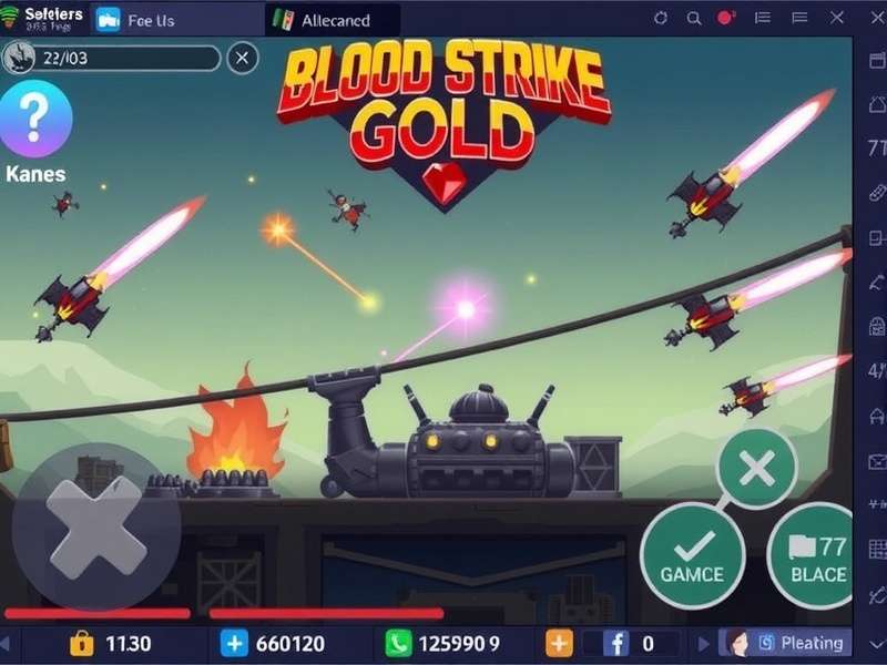 Blood Strike Gold Hack gameplay screenshot showing gold coins and character loadout
