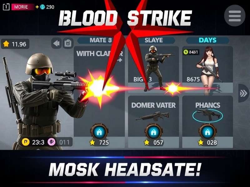 Blood Strike Mod Apk Auto Headshot gameplay preview showing targeting interface