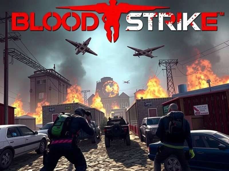 Blood Strike PC gameplay featuring intense battle royale action with weapons and tactical gear