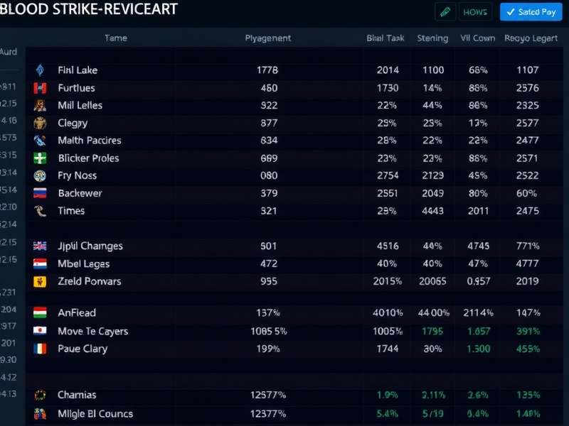 Blood Strike Steam Charts dashboard showing real-time player statistics for Indian servers